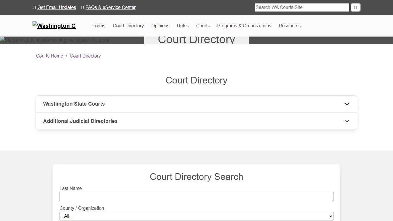 Washington State Courts - Court Directory